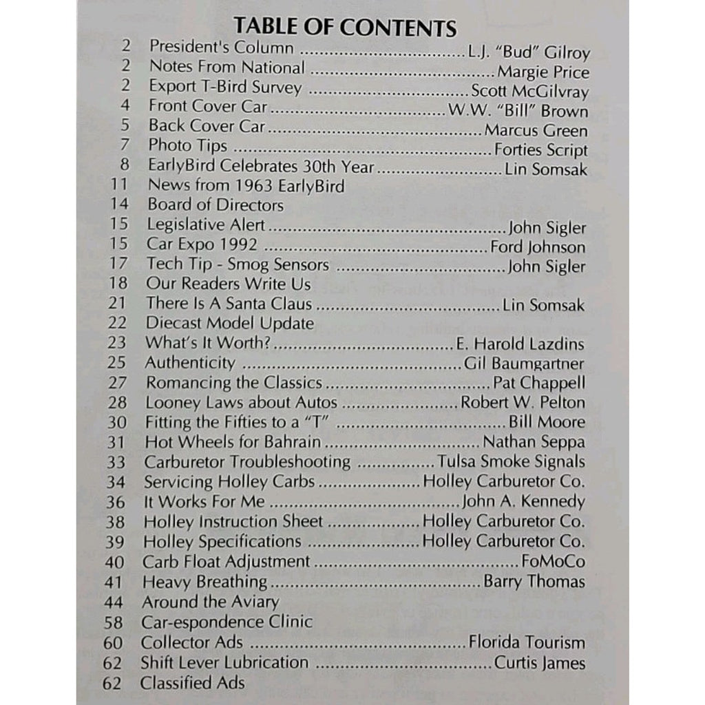 Early Bird Magazine January-February 1993