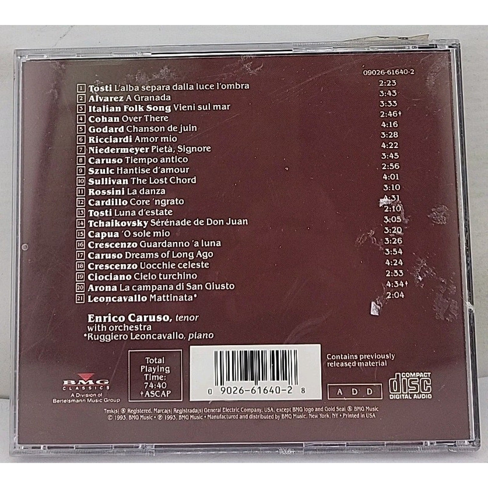Caruso in Song by Crescenzo / Caruso, Enrico (CD, 2011)