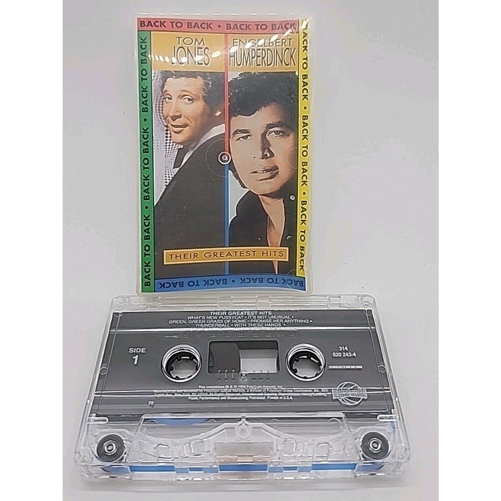 Back to Back: Their Greatest Hits by Tom Jones (Cassette, 1994, Rebound Records)