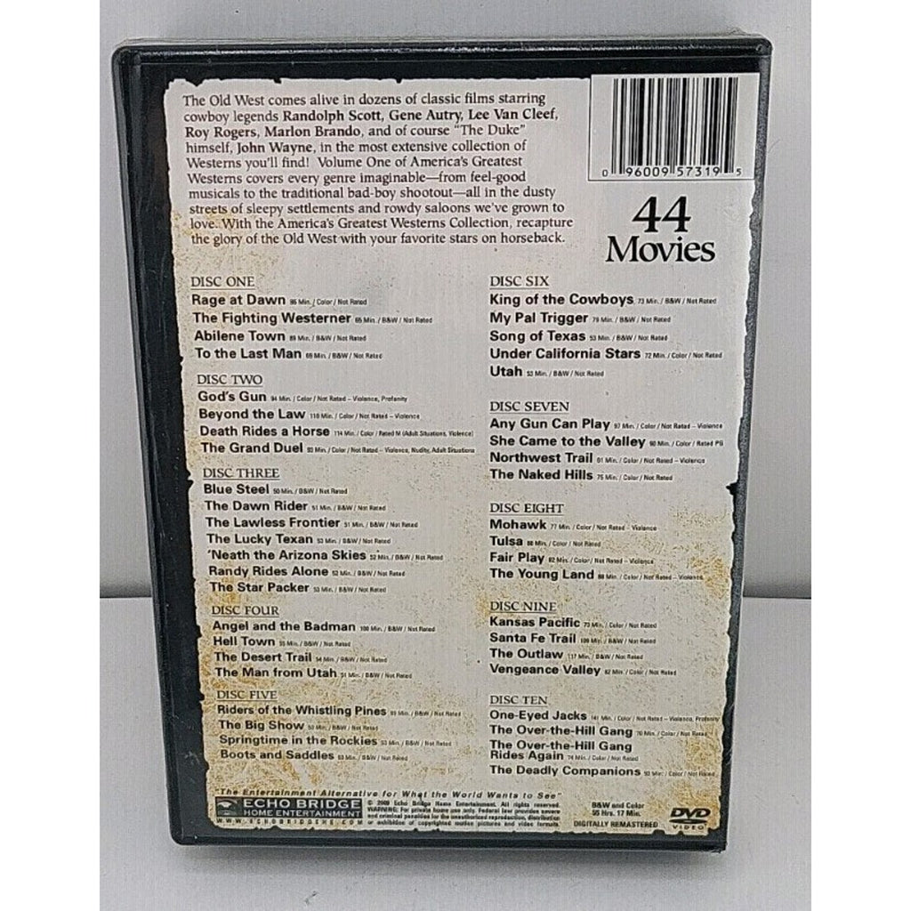 Great American Western Collectors Set, Vol. 1 (DVD, 2008, 10-Disc Set) *New*