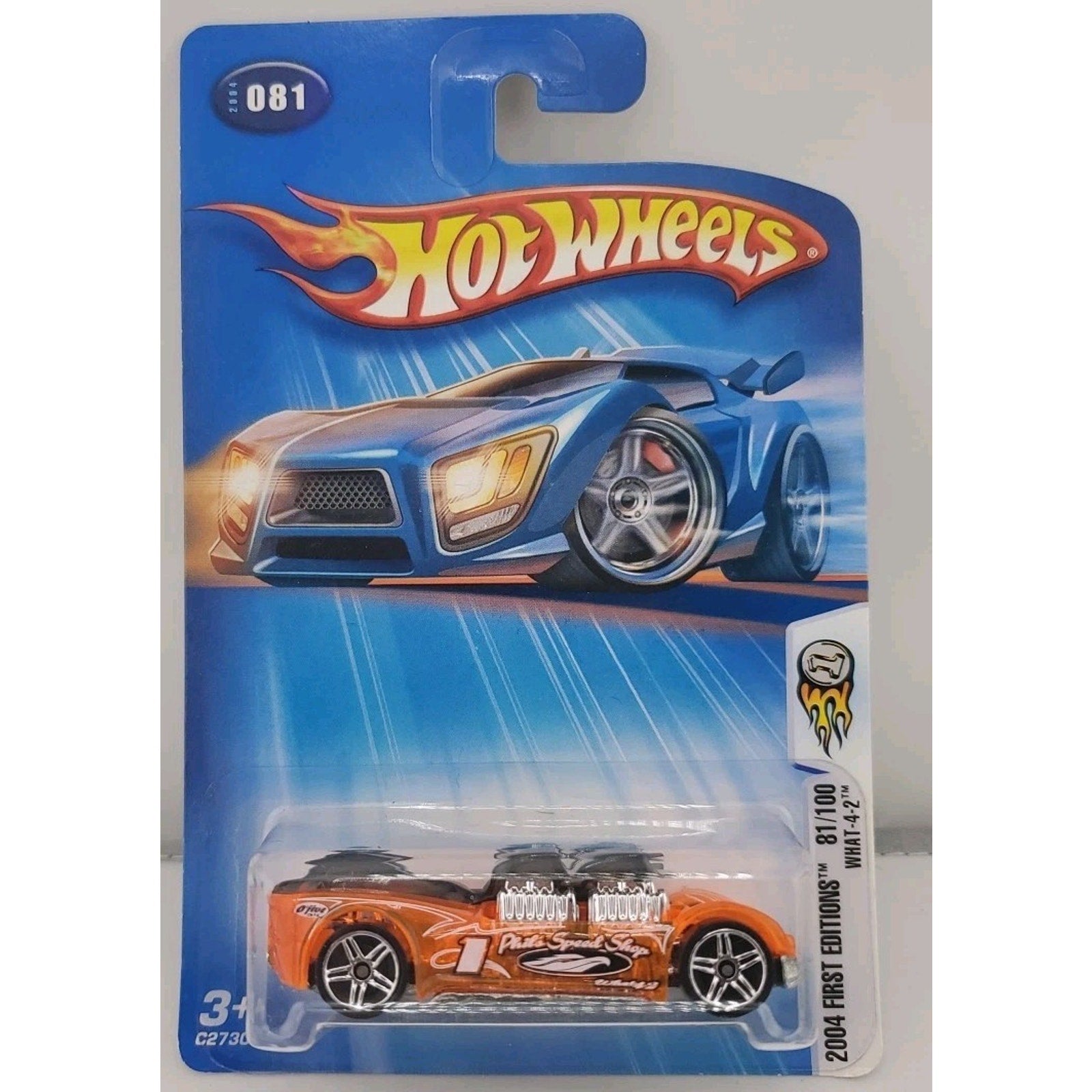 Hot Wheels 2004 First Editions What 4-2 81/100 Orange Made in Malaysia New