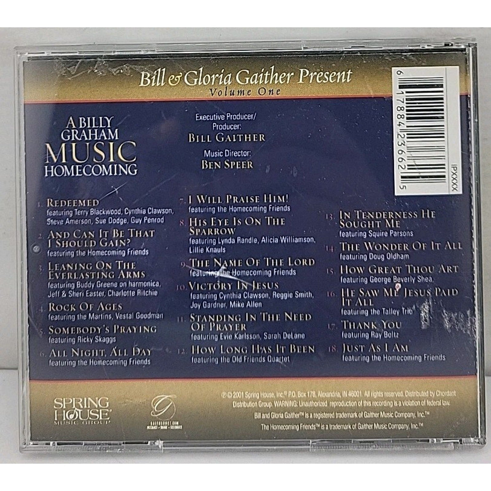 A Billy Graham Music Homecoming, Vol. 1 by Bill & Gloria Gaither (CD, 2001)