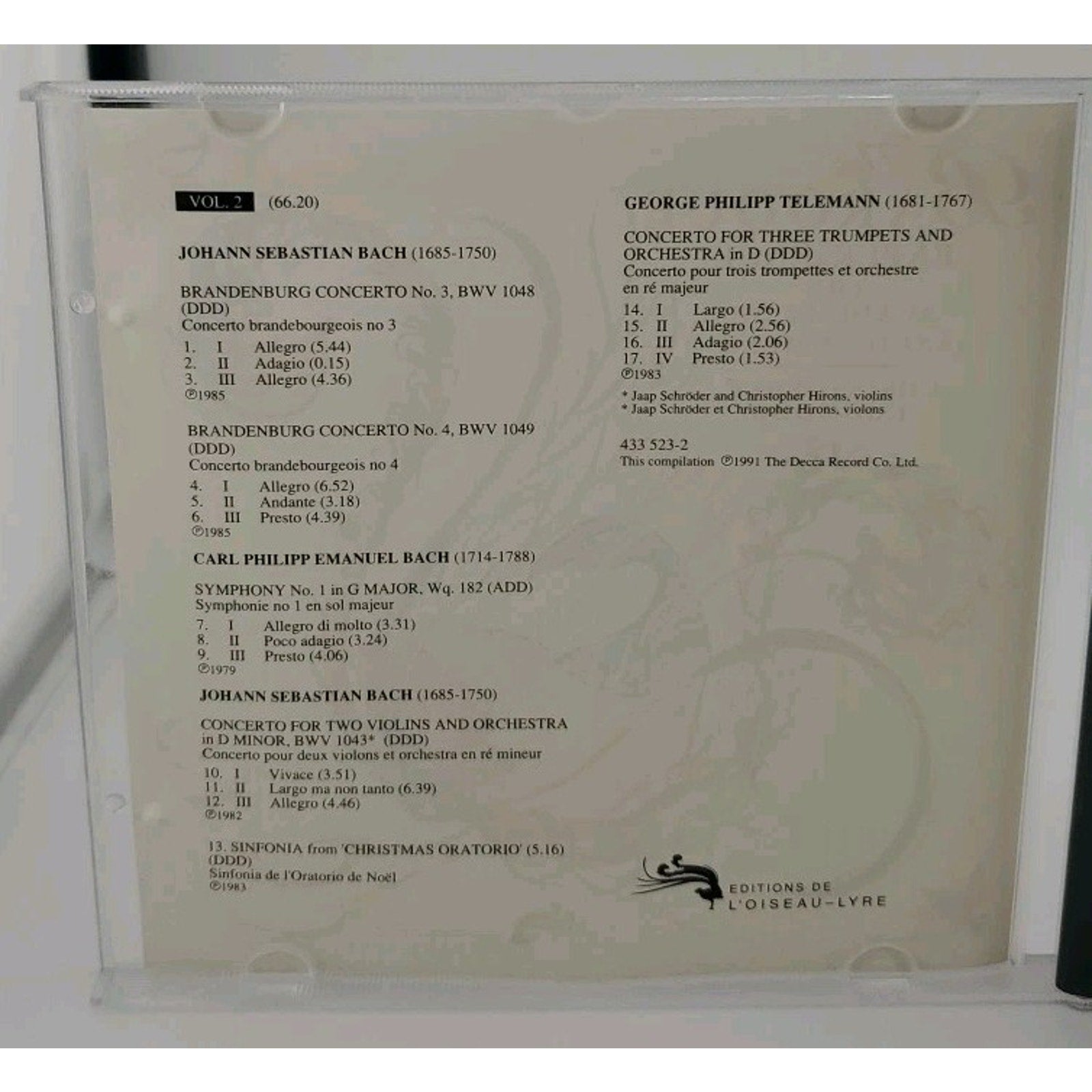 The Baroque Experience - The Academy Of Ancient Music - Christopher Hogwood - CD