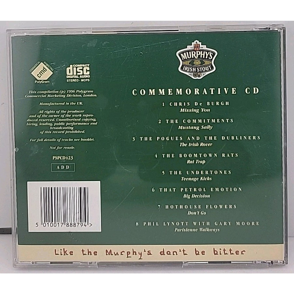 Murphy's Irish Stout - Commemorative CD by Various (CD, Promo, Import, 1996)