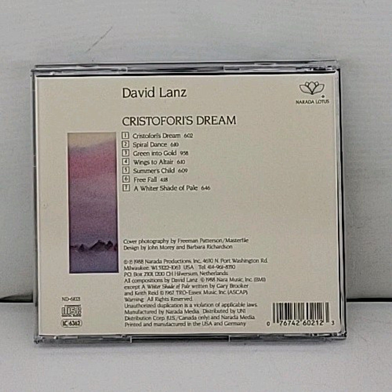 Cristofori's Dream by David Lanz (CD, May-1998, Narada)