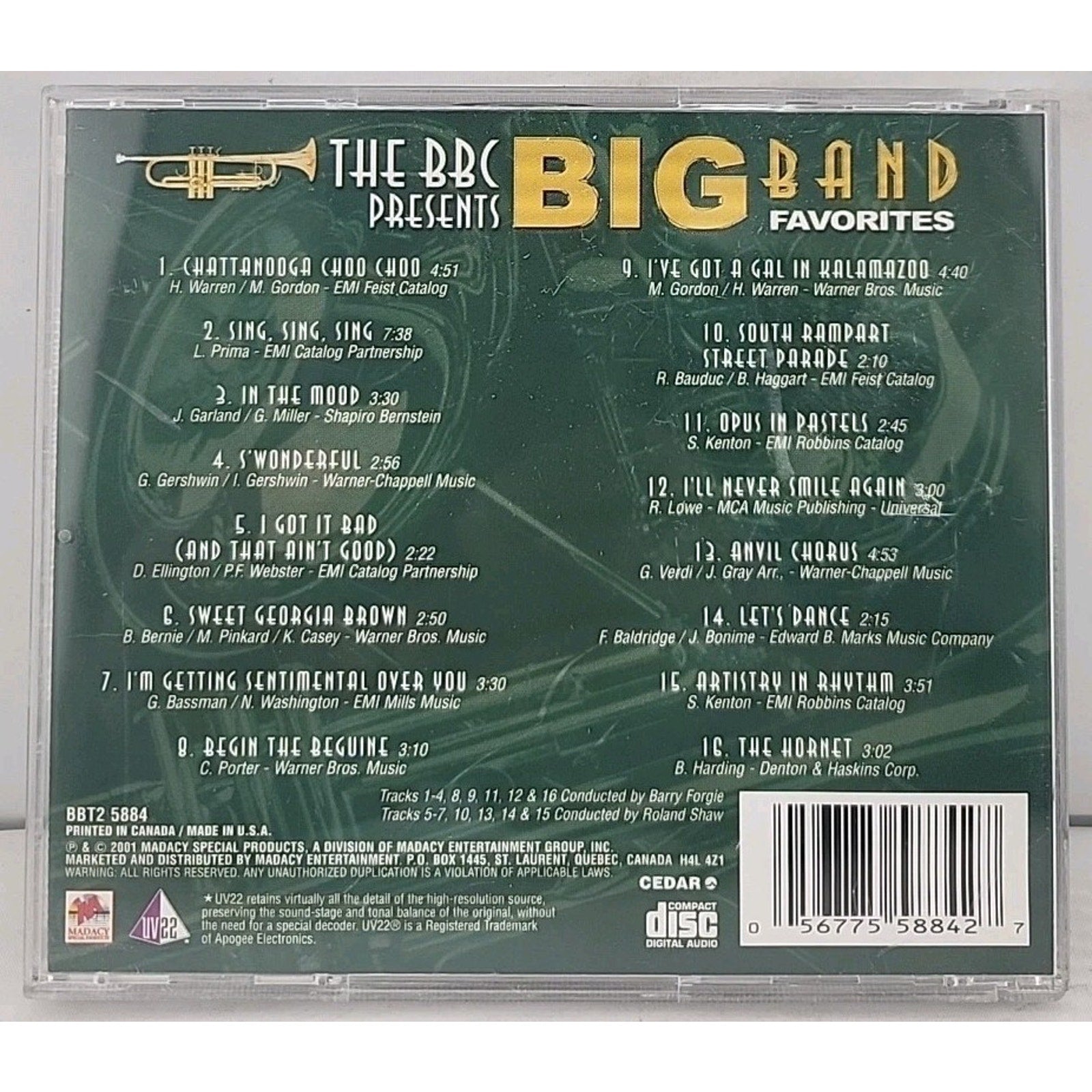 The BBC Presents Big Band Favorites Music CD