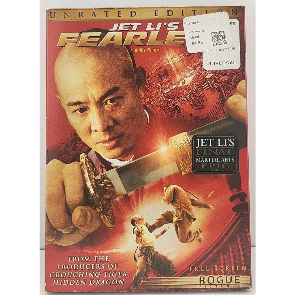 Jet Li's Fearless (DVD, 2006, Full Screen)