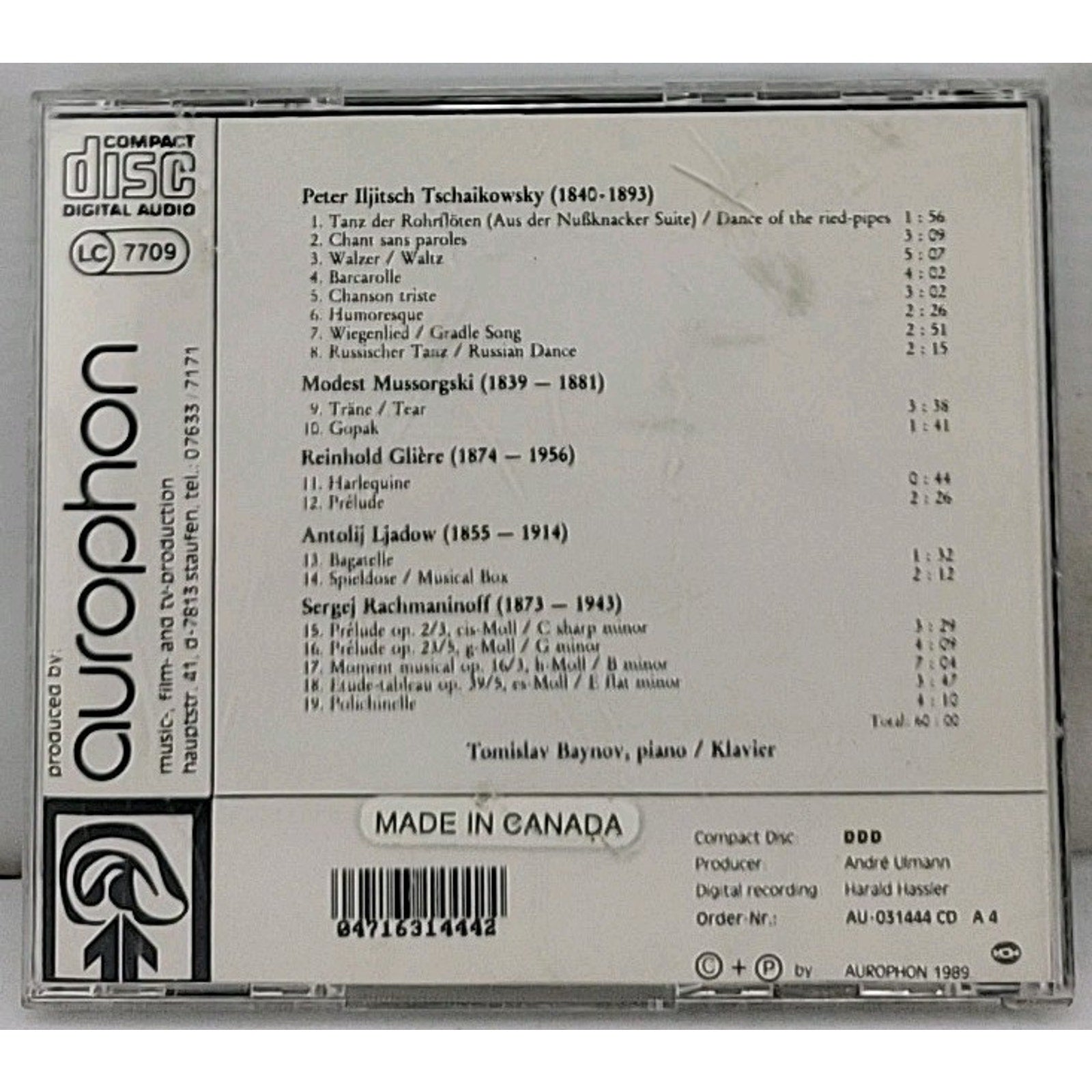 Tomislav Baynov: Pearls of Russian Romanticism, (CD, 1993)
