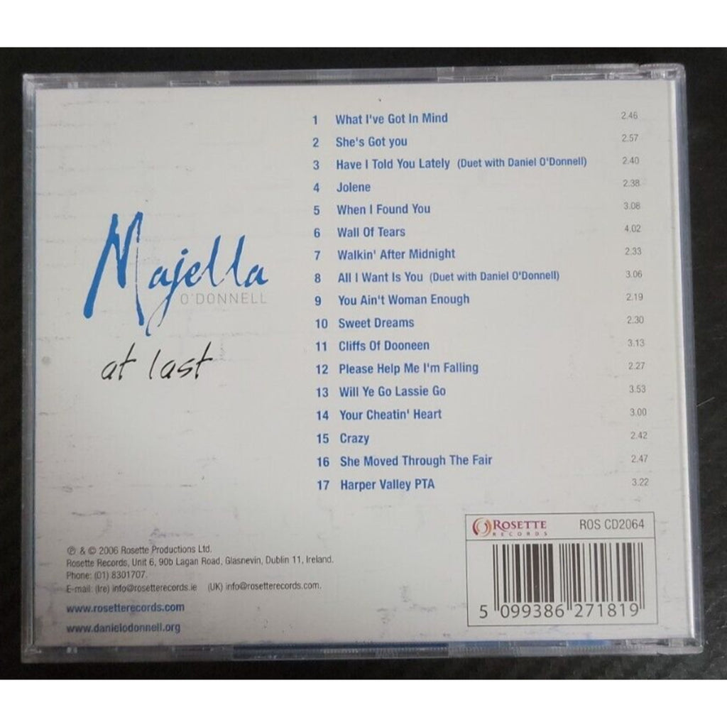 At Last by Majella O'Donnell (CD, May-2006, Rosette UK)