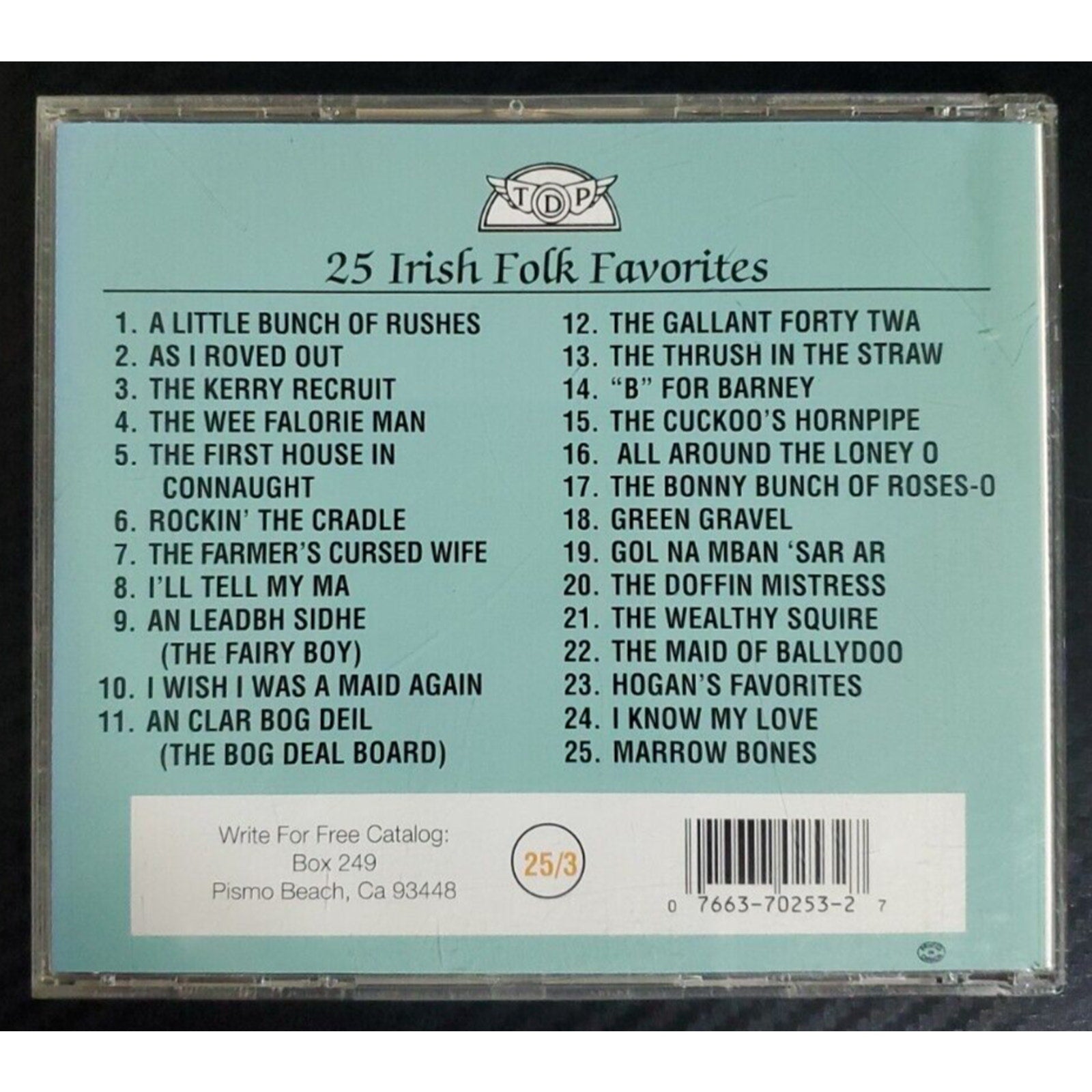 25 Irish Folk Favorites by Various Artists (CD, Sep-1993, TDP)