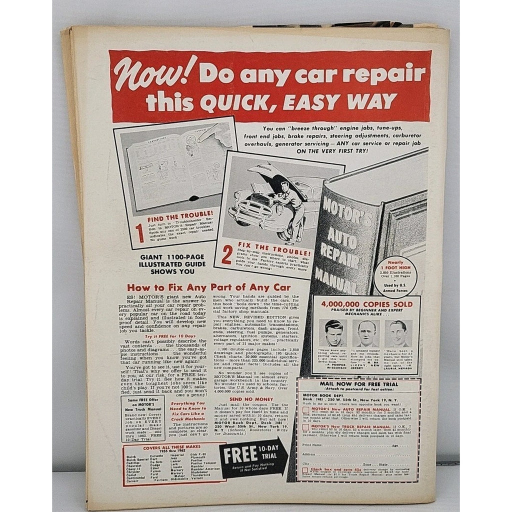 Cars The Automotive Magazine May 1962 – The Burgundy Bird / 4 Great Engine Swaps