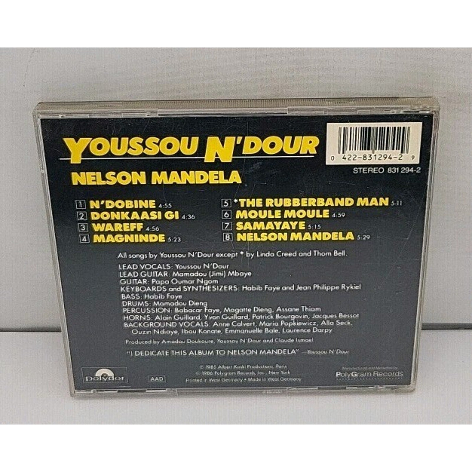Nelson Mandela by Youssou N'Dour (CD, 1985, Verve)