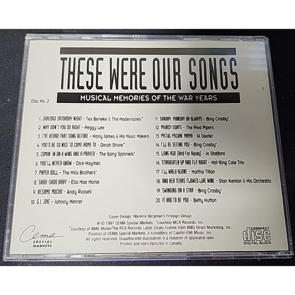 These Were Our Songs CD Musical Memories of the War Years DISC 2 ONLY