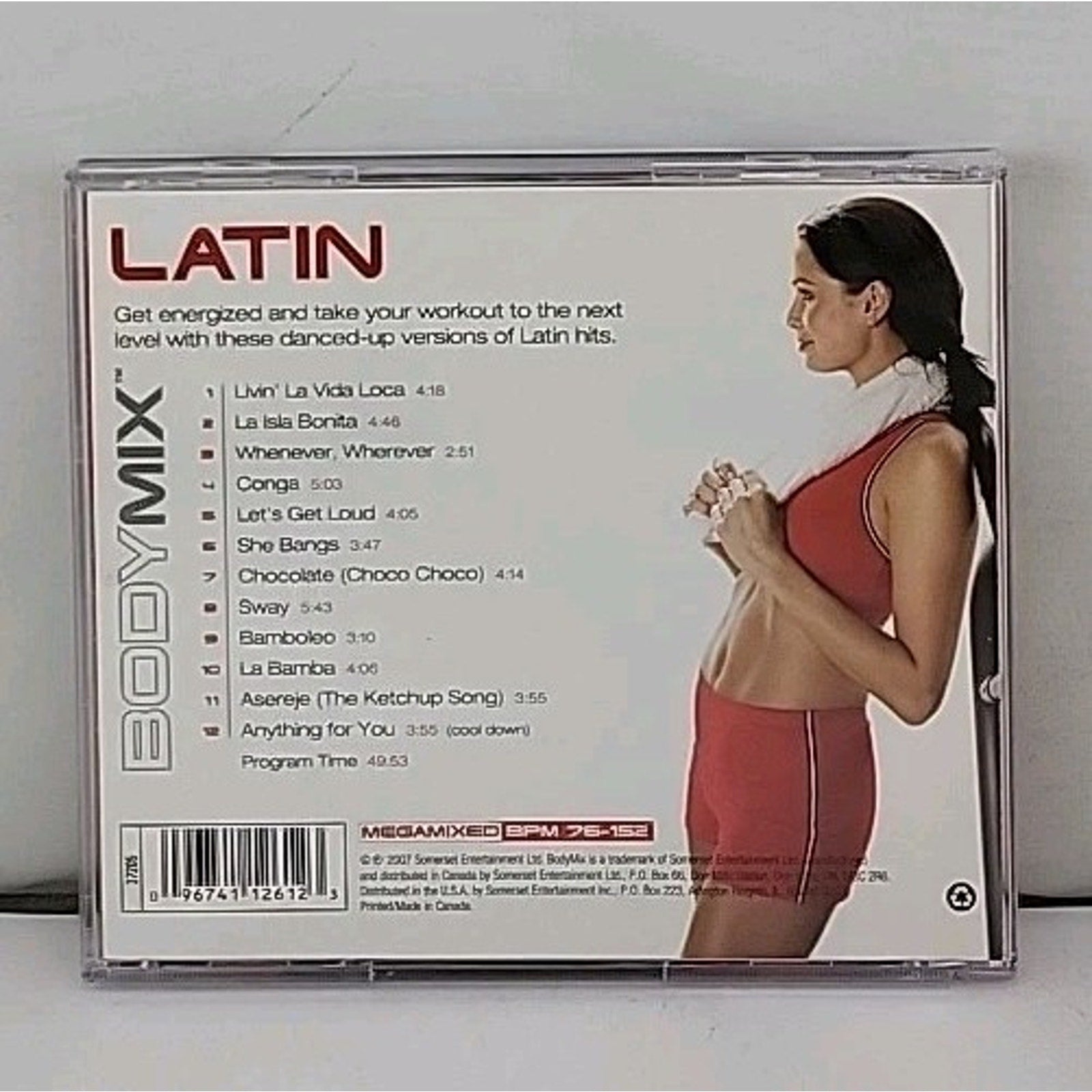 Latin Cardio CD 2007 Megamixed BPM 76-152 Workout Dance Hits BodyMix