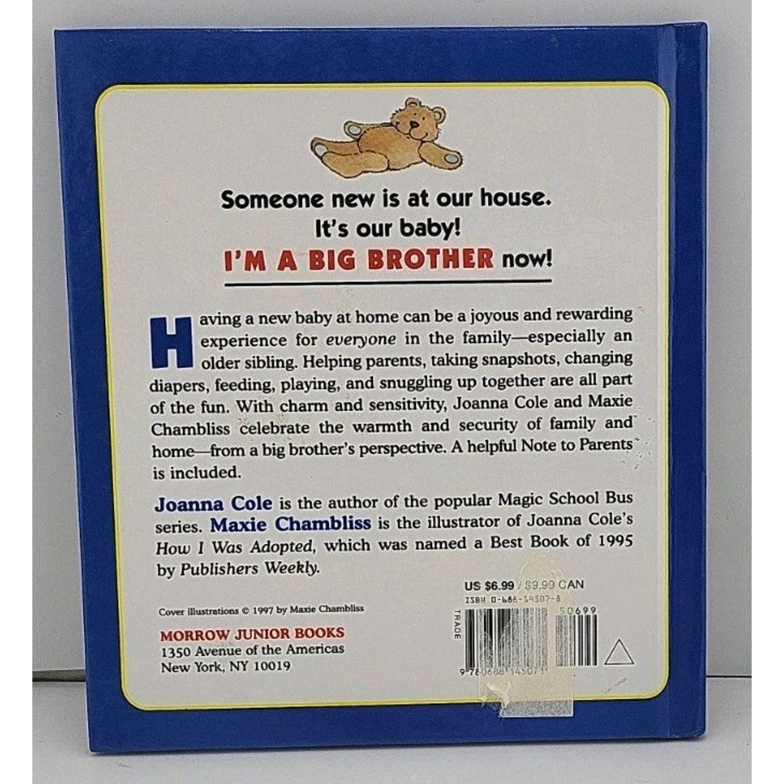 I'm a Big Brother by Joanna Cole, Hardcover, Illustrated by Maxie Chambliss