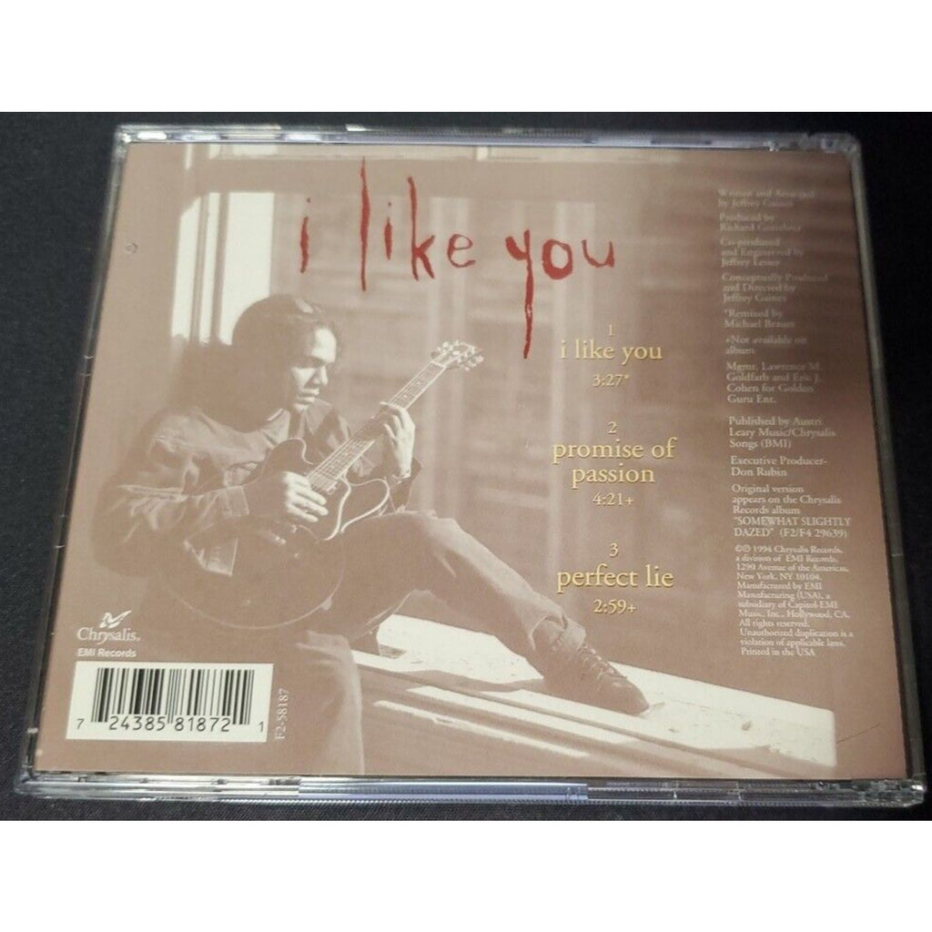 I Like You [Single] by Jeffrey Gaines (CD, Aug-1994, Chrysalis Records)