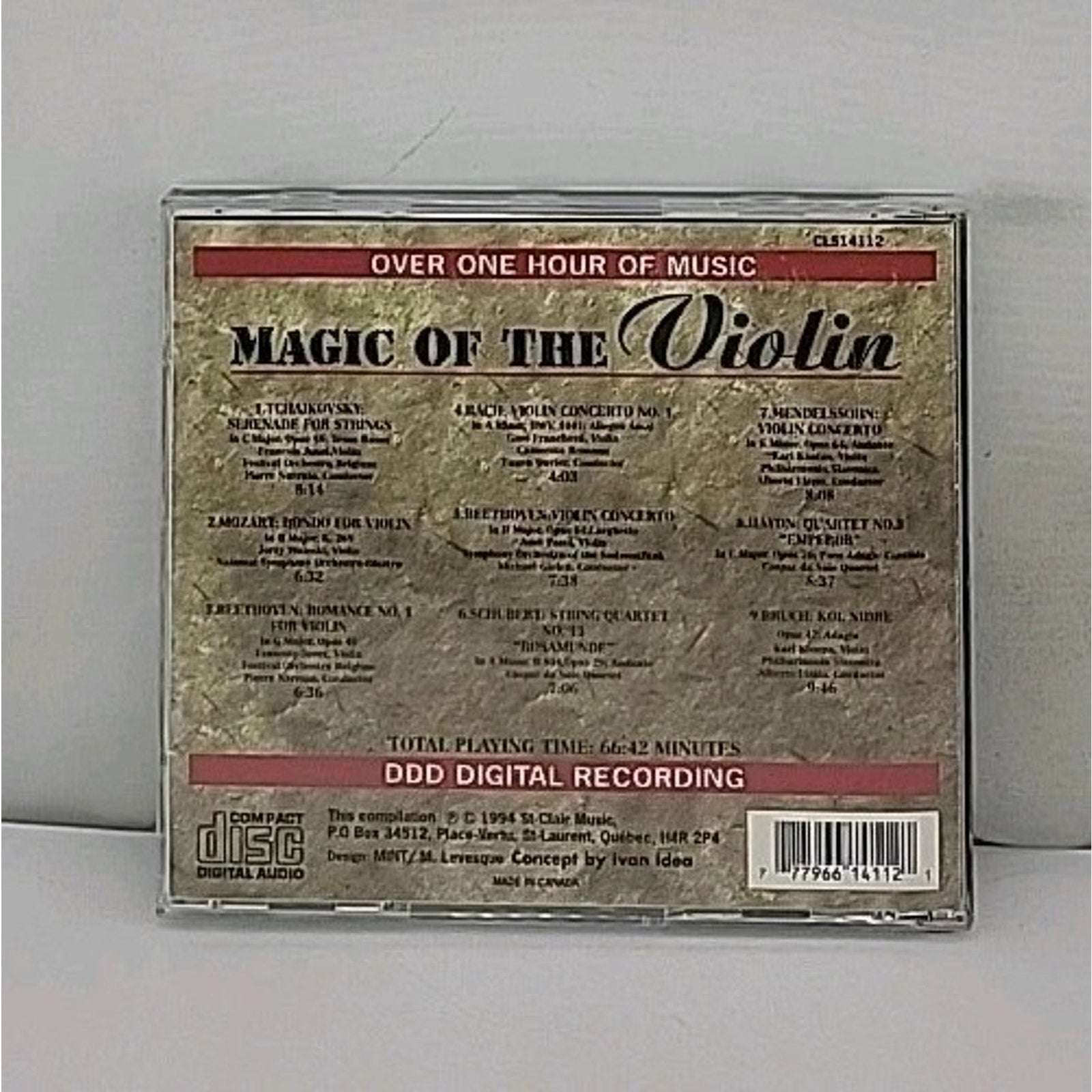Magic of the Violin CD a Treasure of Immortal Violin Masterpieces