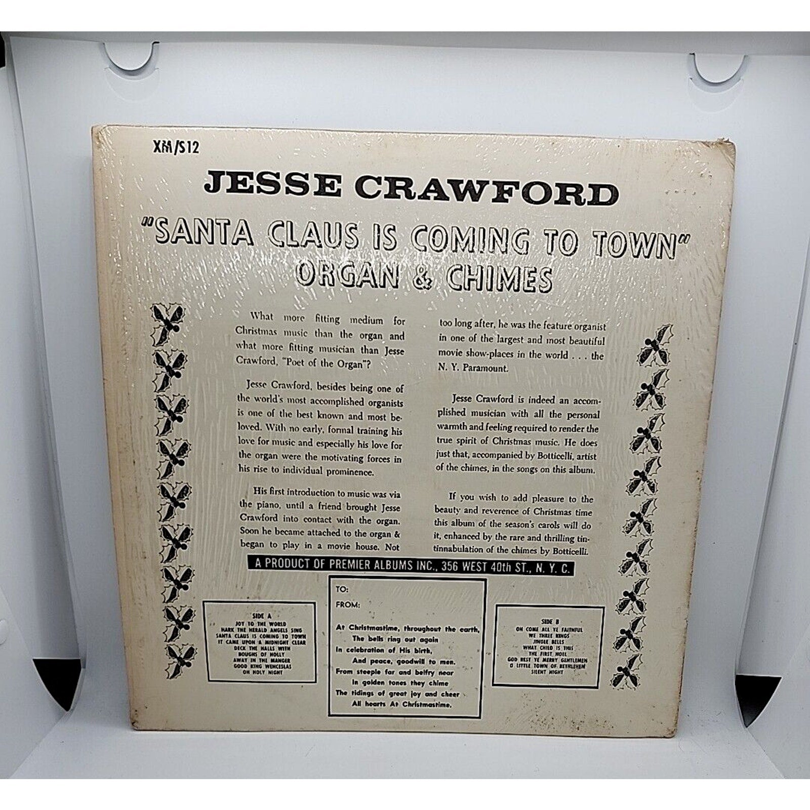 Jesse Crawford: Christmas Organ & Chimes (Record)