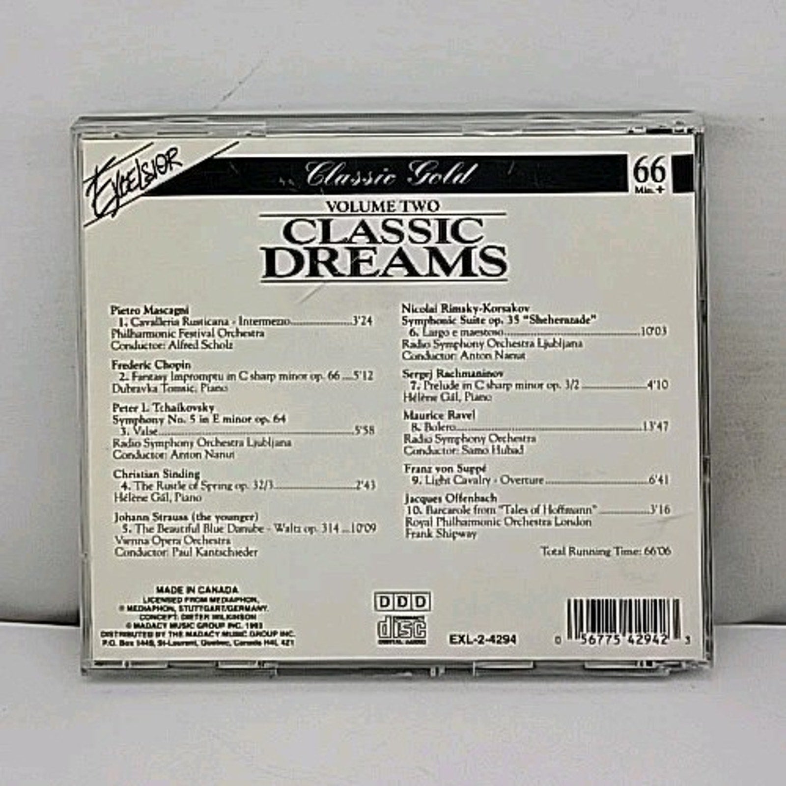 Excelsior: Classic Dreams Volume Two - Audio CD - Chopin, Strauss, Korsakov