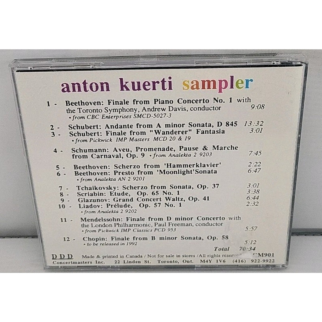 Anton Kuerti Sampler CD