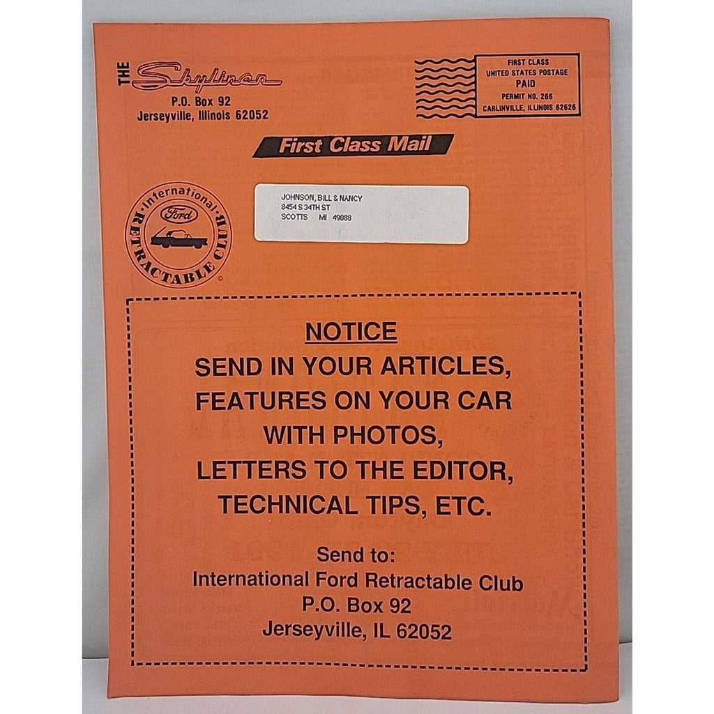 The Skyliner - International Retractable Club - Septembwr 1990 Number 118