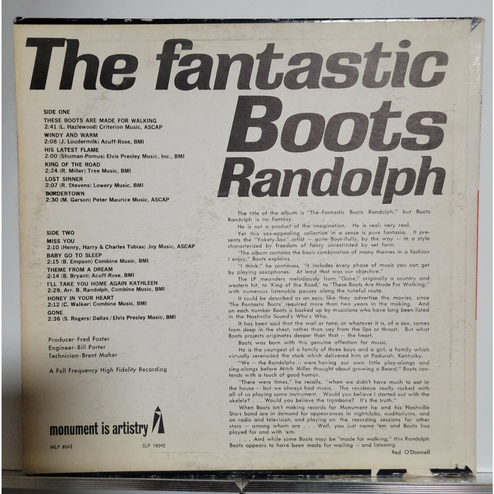 Boots Randolph – The Fantastic Boots Randolph (Vinyl)