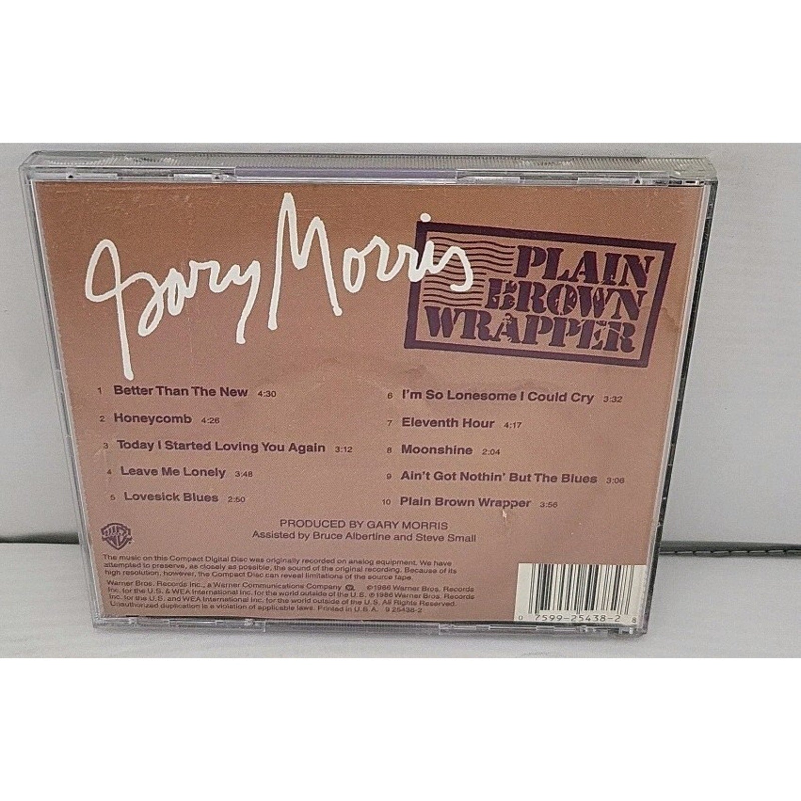 Plain Brown Wrapper by Gary Morris (CD, 1986, Warner Bros.)
