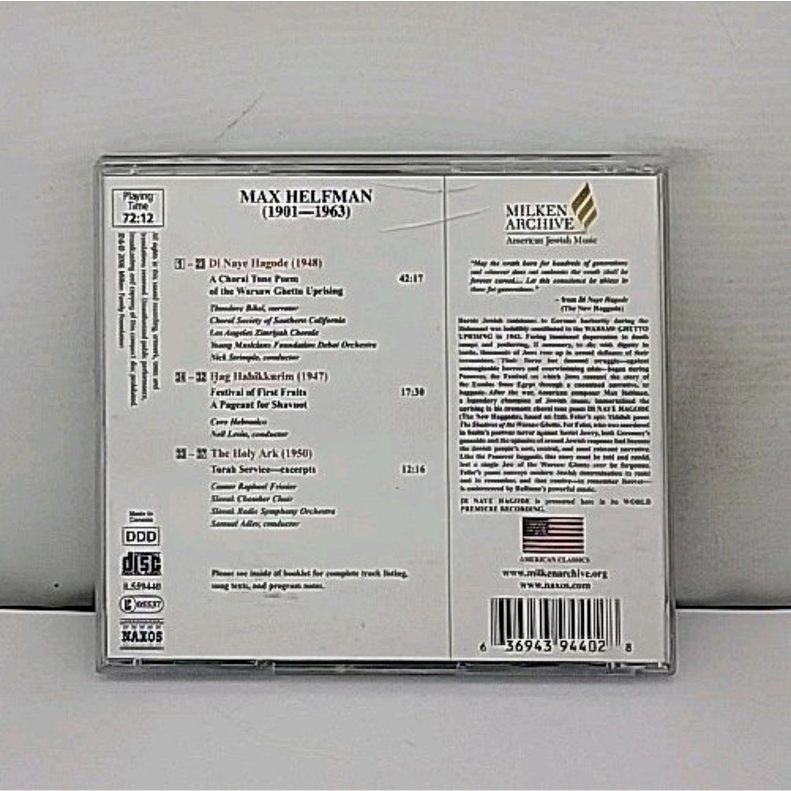 Di Naye Hagode / Hag Habikkurim / Holy Ark by Helfman / Strimple / Levin / Adler