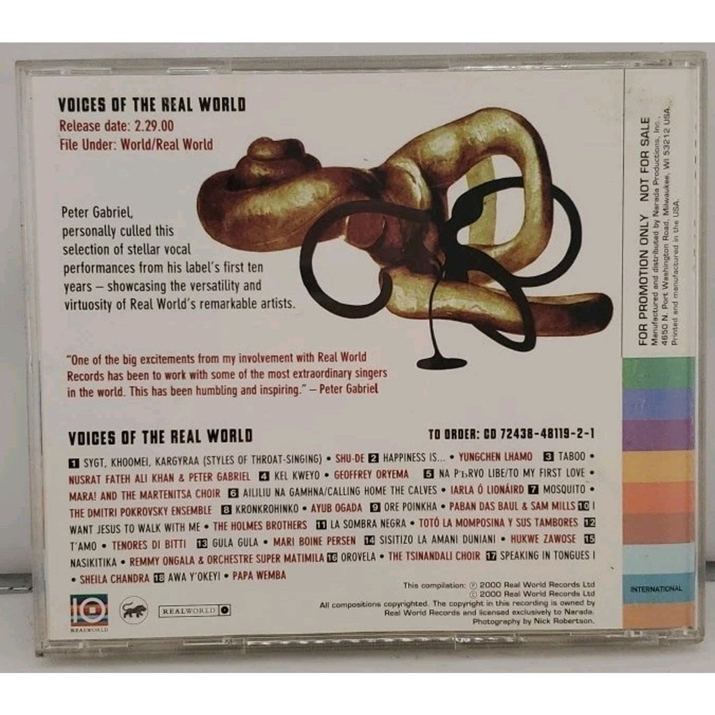 Voices of the Real World by Various Artists (CD, Feb-2000, Real World Records)