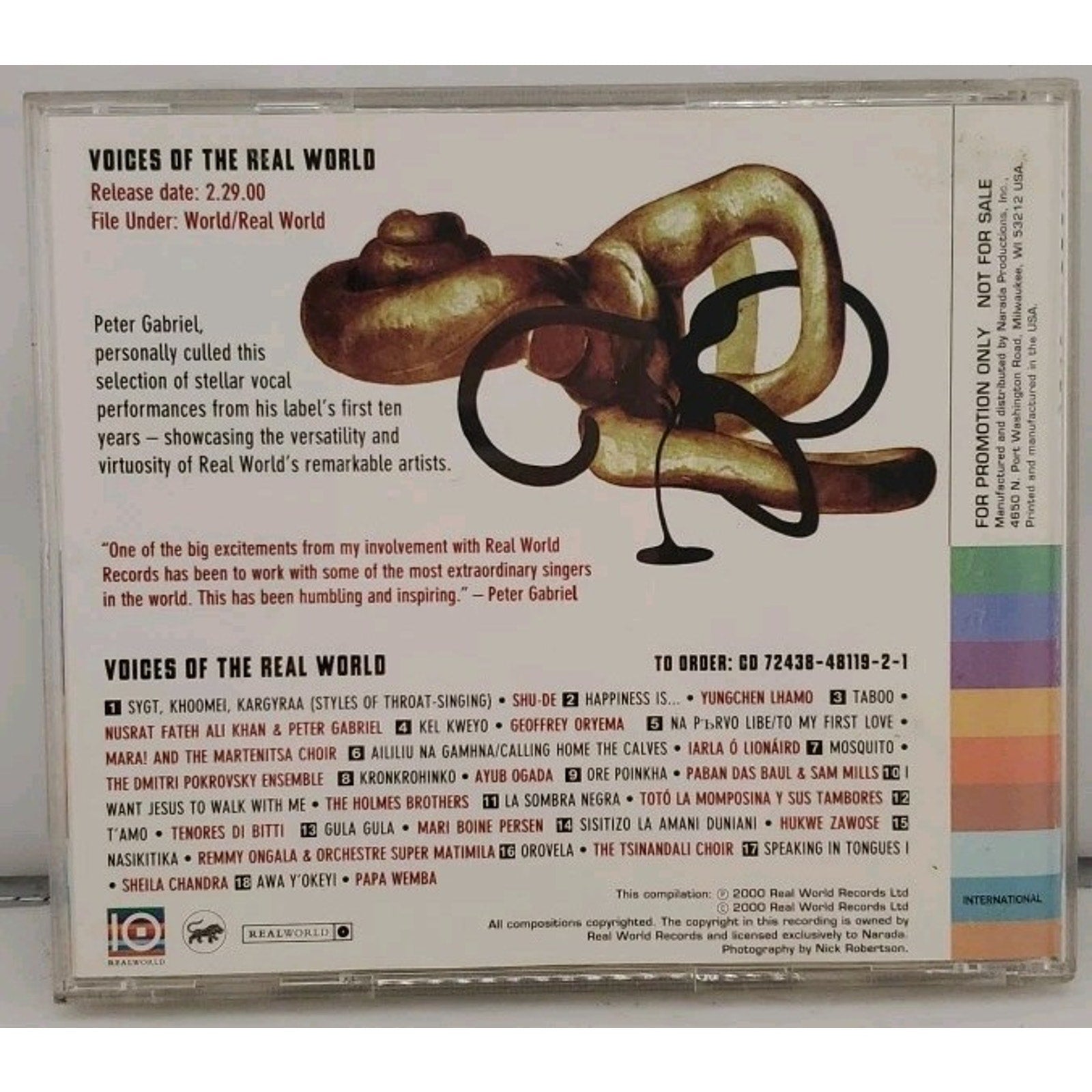 Voices of the Real World by Various Artists (CD, Feb-2000, Real World Records)