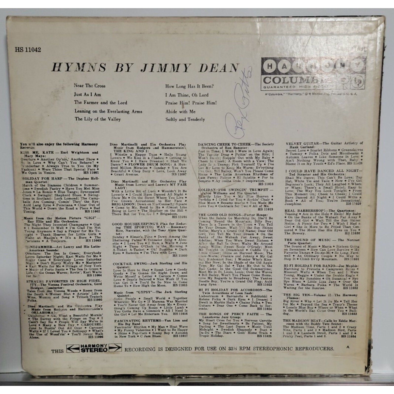Jimmy Dean – Hymns By Jimmy Dean (Vinyl)