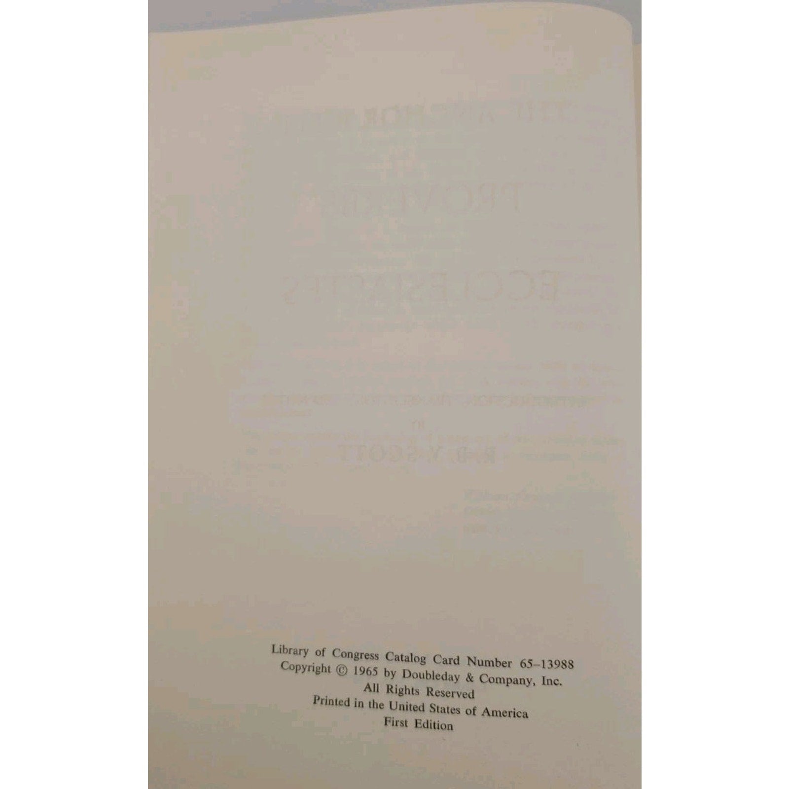 Proverbs and Ecclesiastes by R. B. Scott (1965, Hardcover)