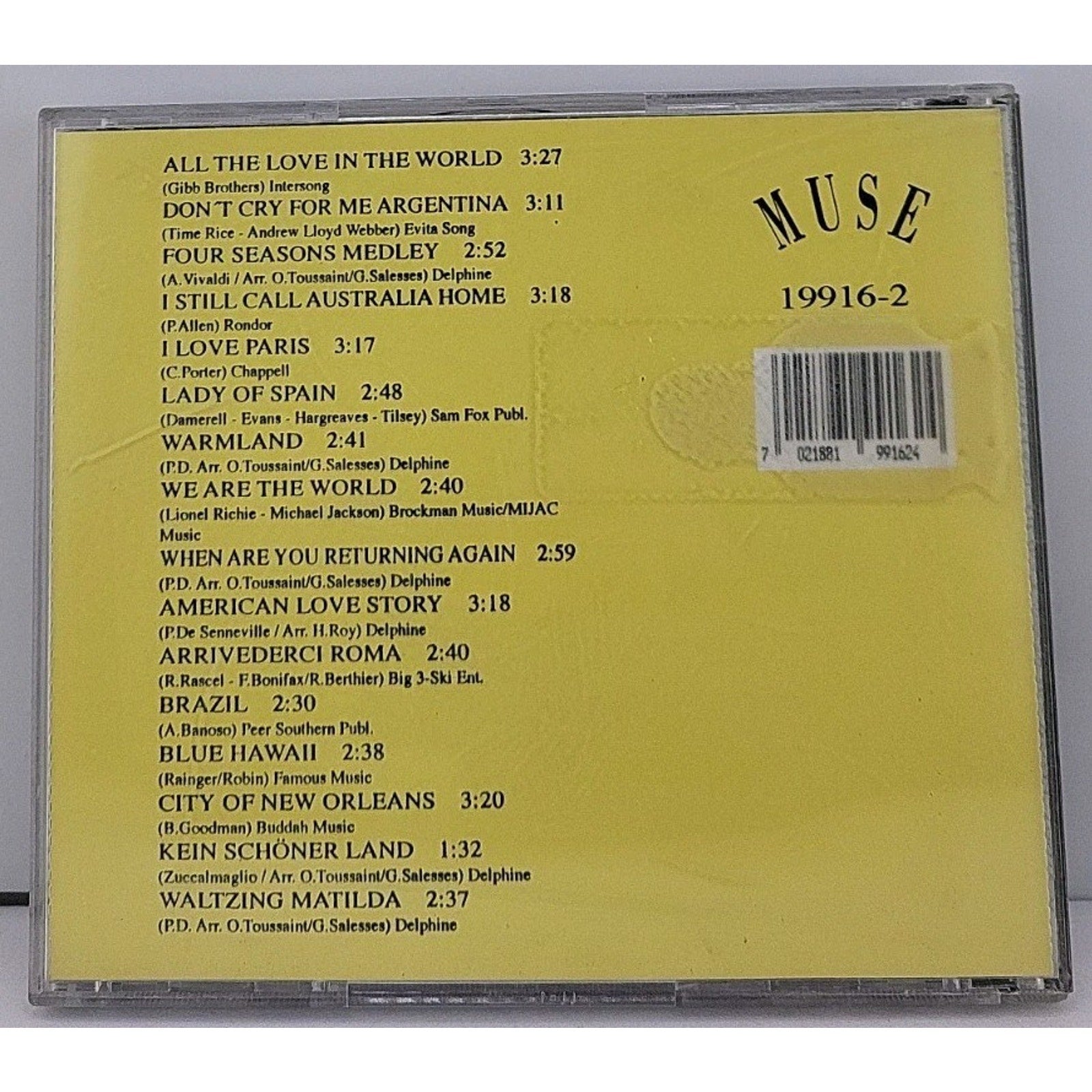 Richard Clayderman All The Love In The World CD