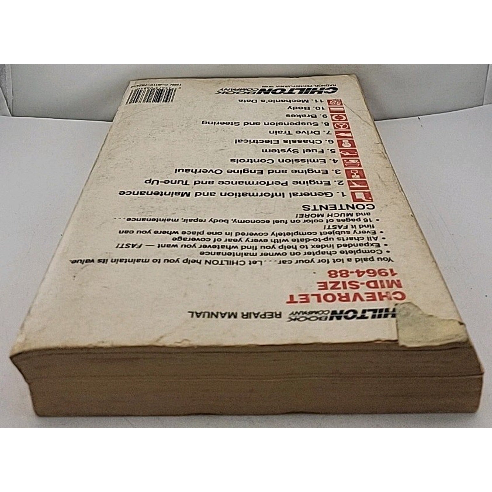 Chilton Book Company Repair Manuel Chevrolet Mid-Size 1964-88