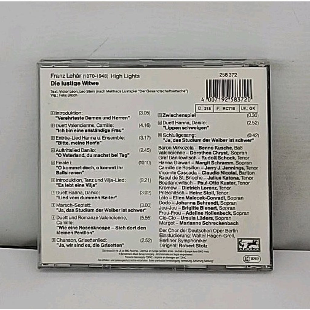 Franz Lehar: Die Lustige Witwe (CD)