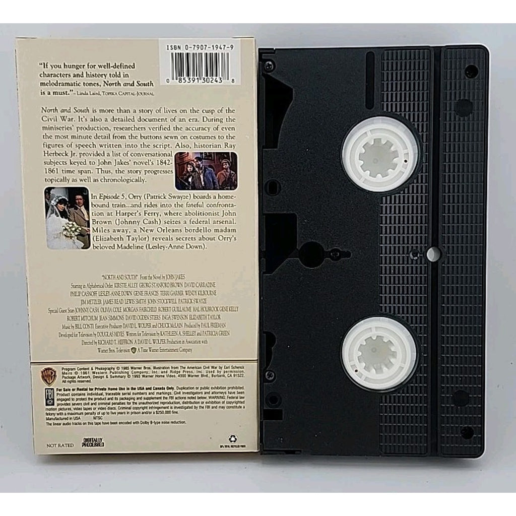 North and South - Book 1 (VHS, 1993, 6-Tape Set) Missing VHS #3