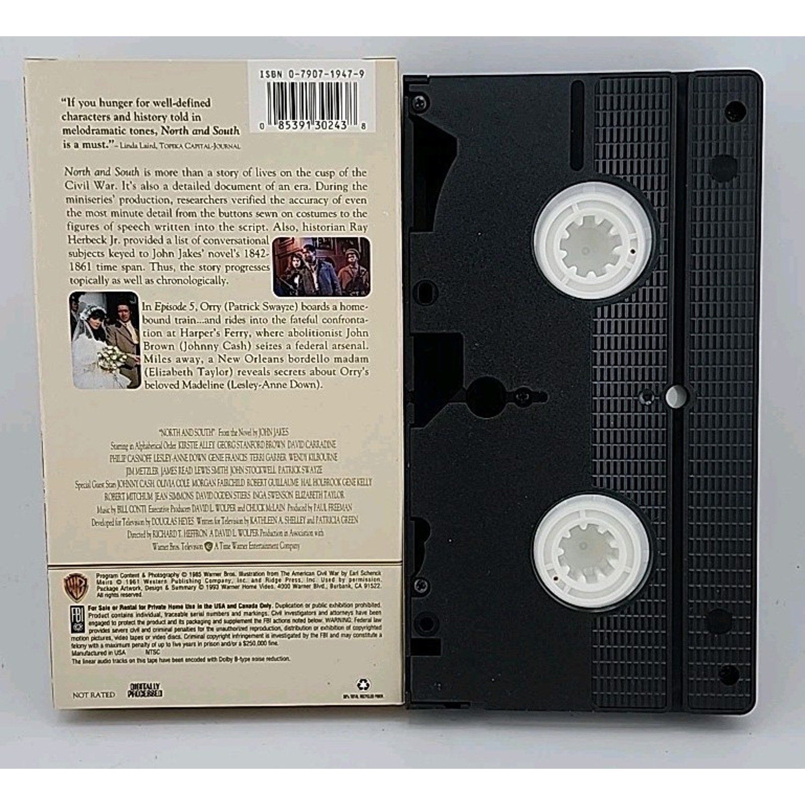 North and South - Book 1 (VHS, 1993, 6-Tape Set) Missing VHS #3