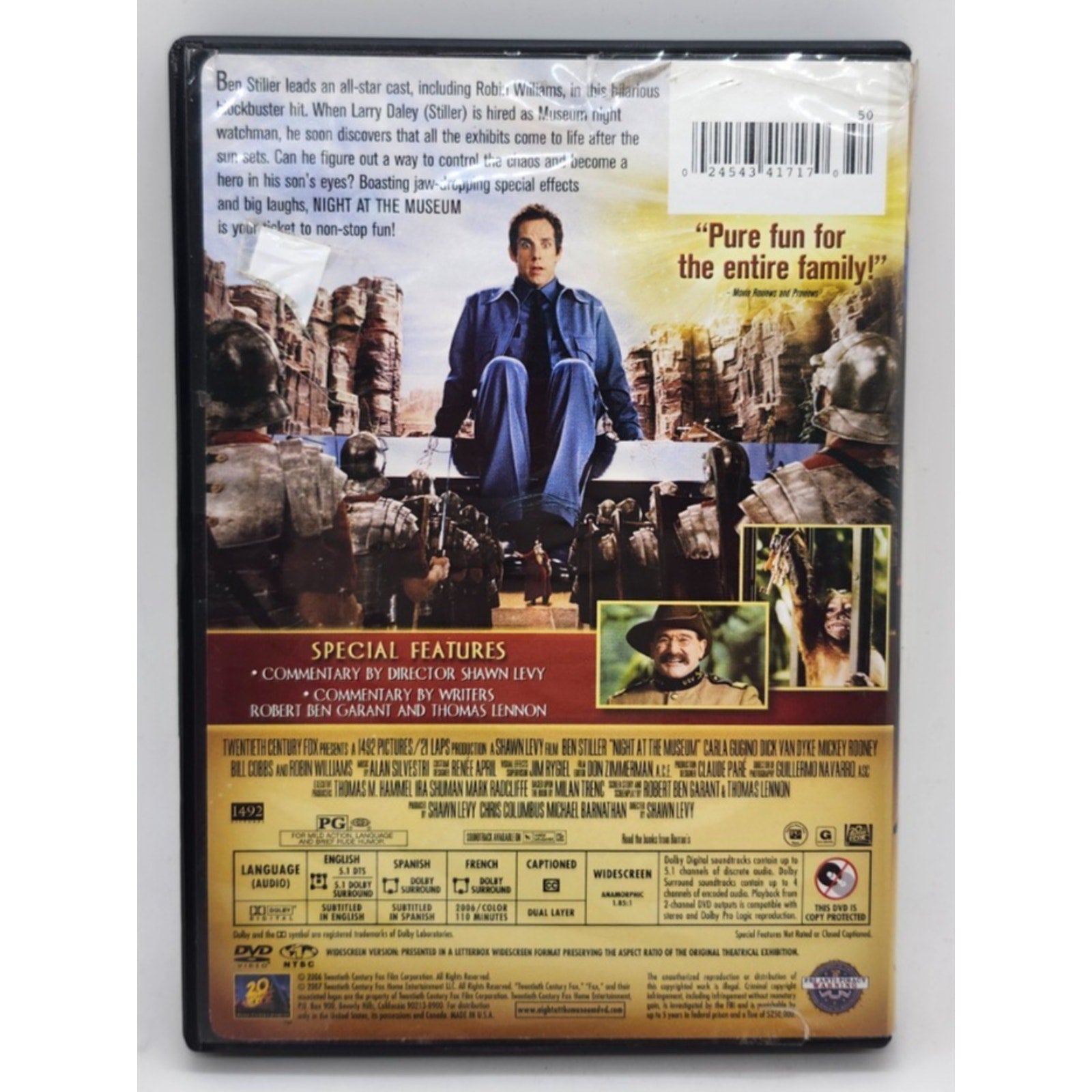 Night at the Museum (DVD, 2009, Widescreen)