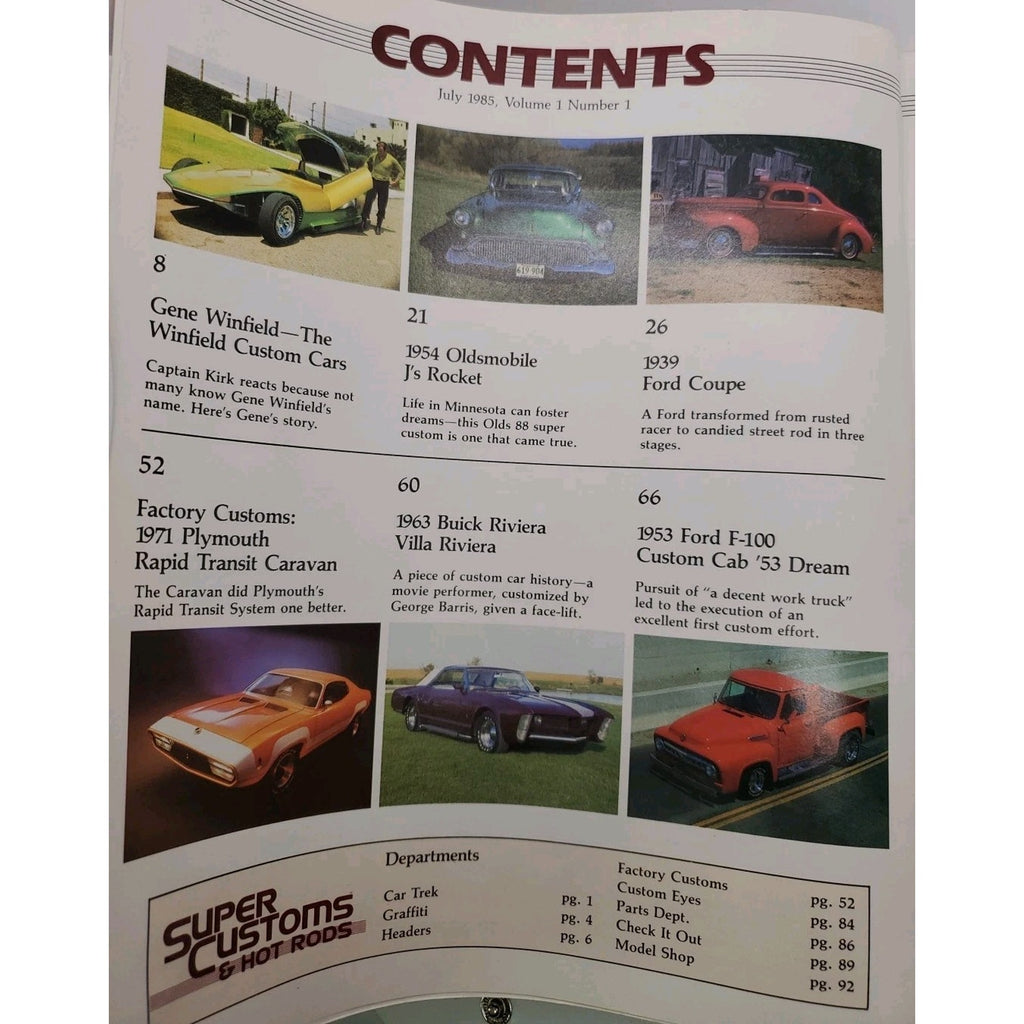 Super Customs & Hot Rods Magazine July 1985