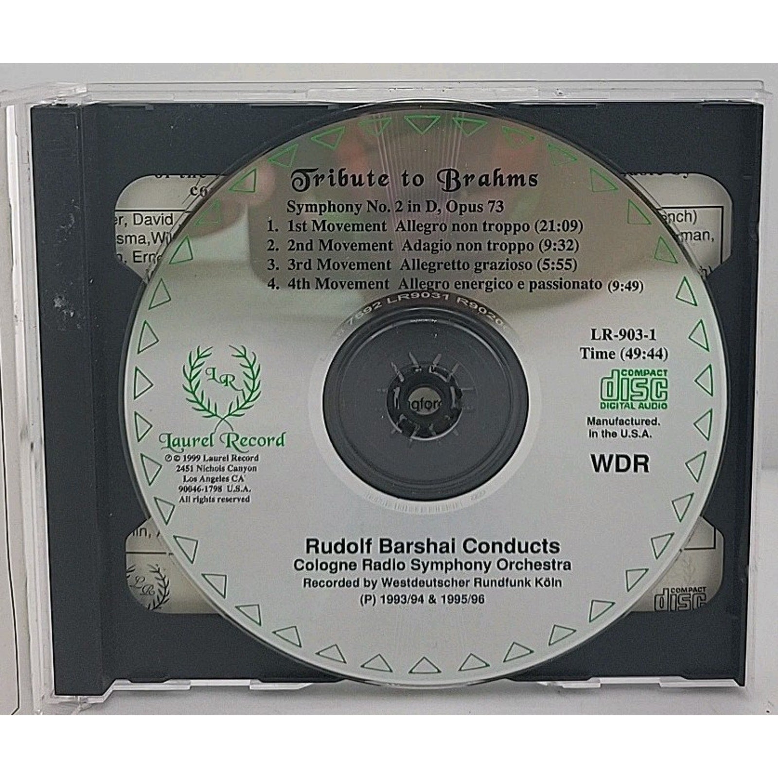 Rudolf Barshai Conducts Brahms Symphonies No. 2 & No. 4 CD