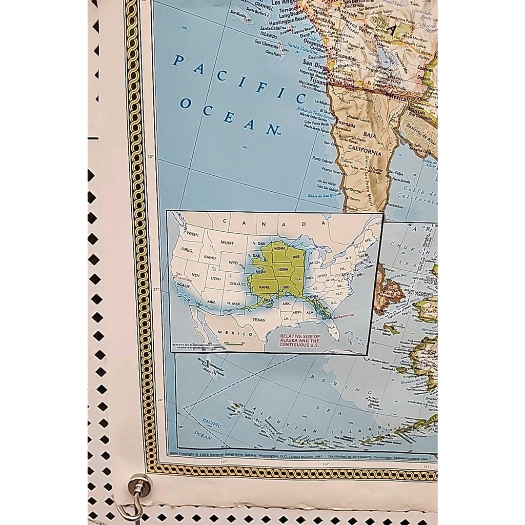 National Geographic Society "The United States" Map (1987) 43x30
