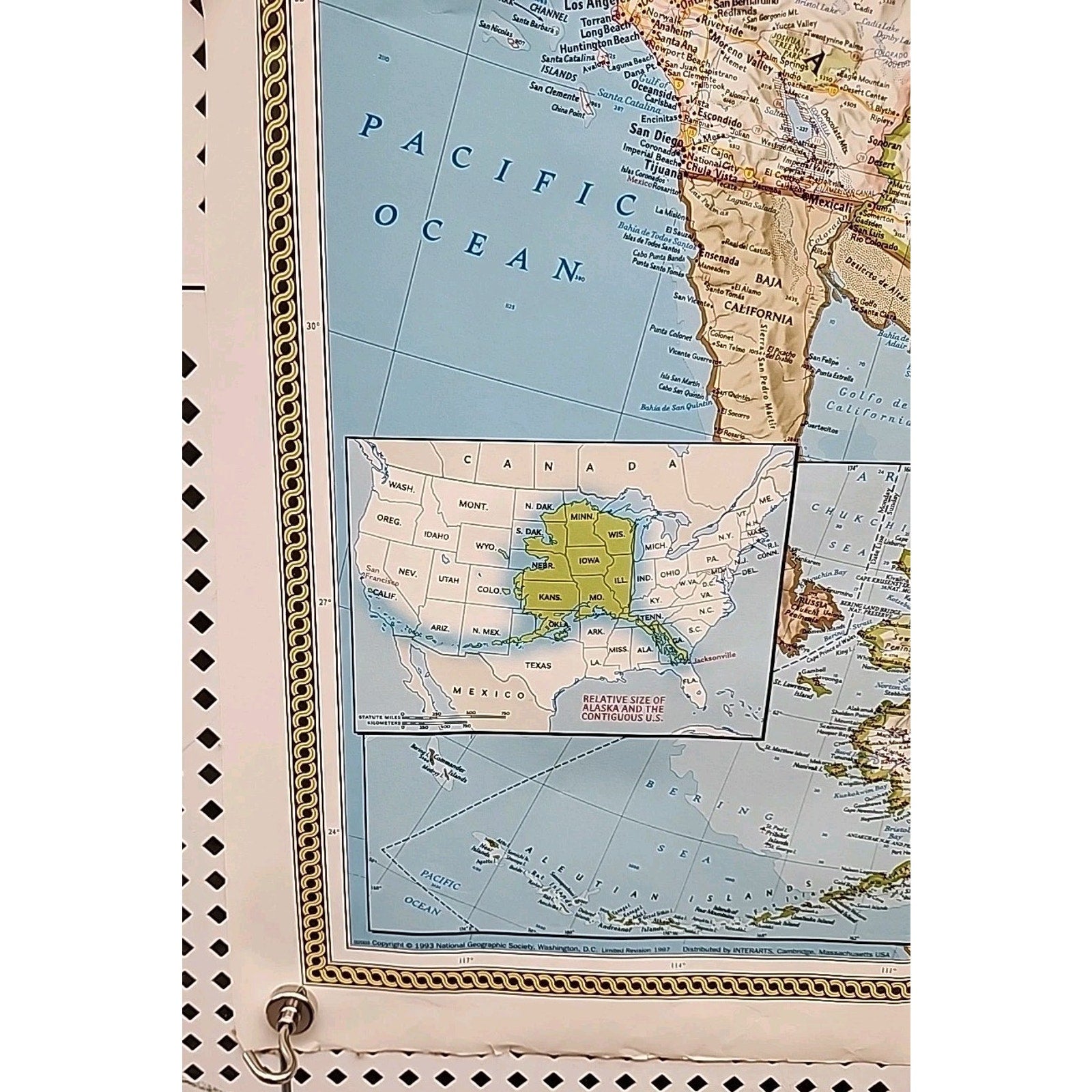National Geographic Society "The United States" Map (1987) 43x30