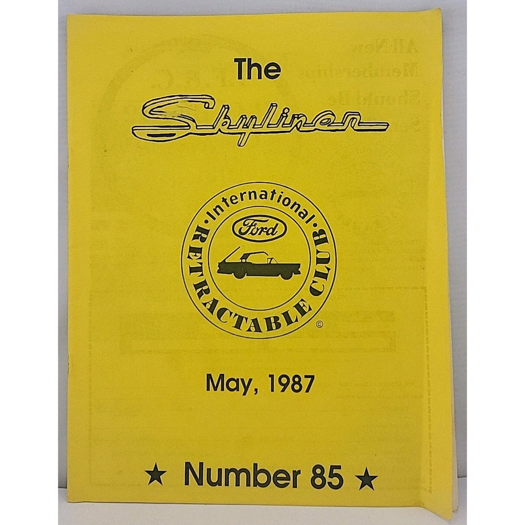 The Skyliner - International Retractable Club - May 1987 Number 85
