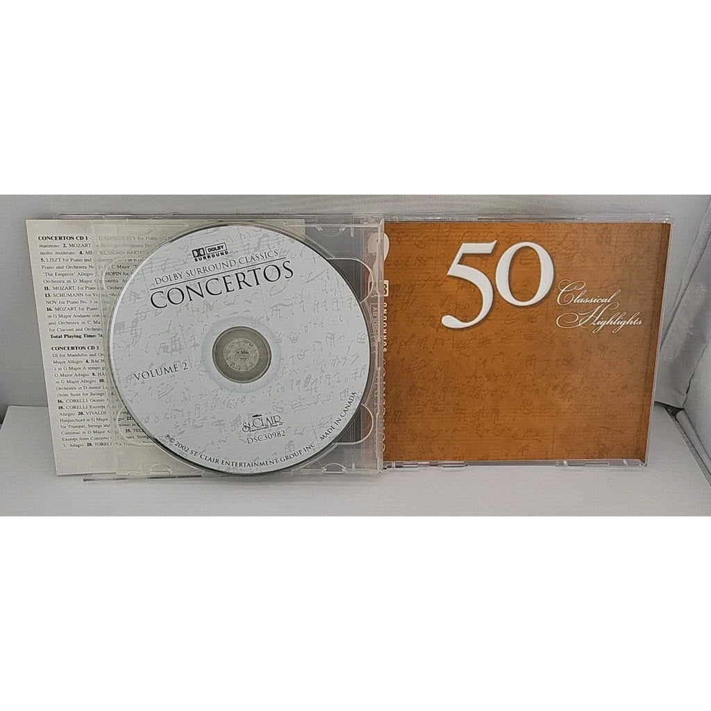 Fifty Classical Concertos by Various (CD, 2002)