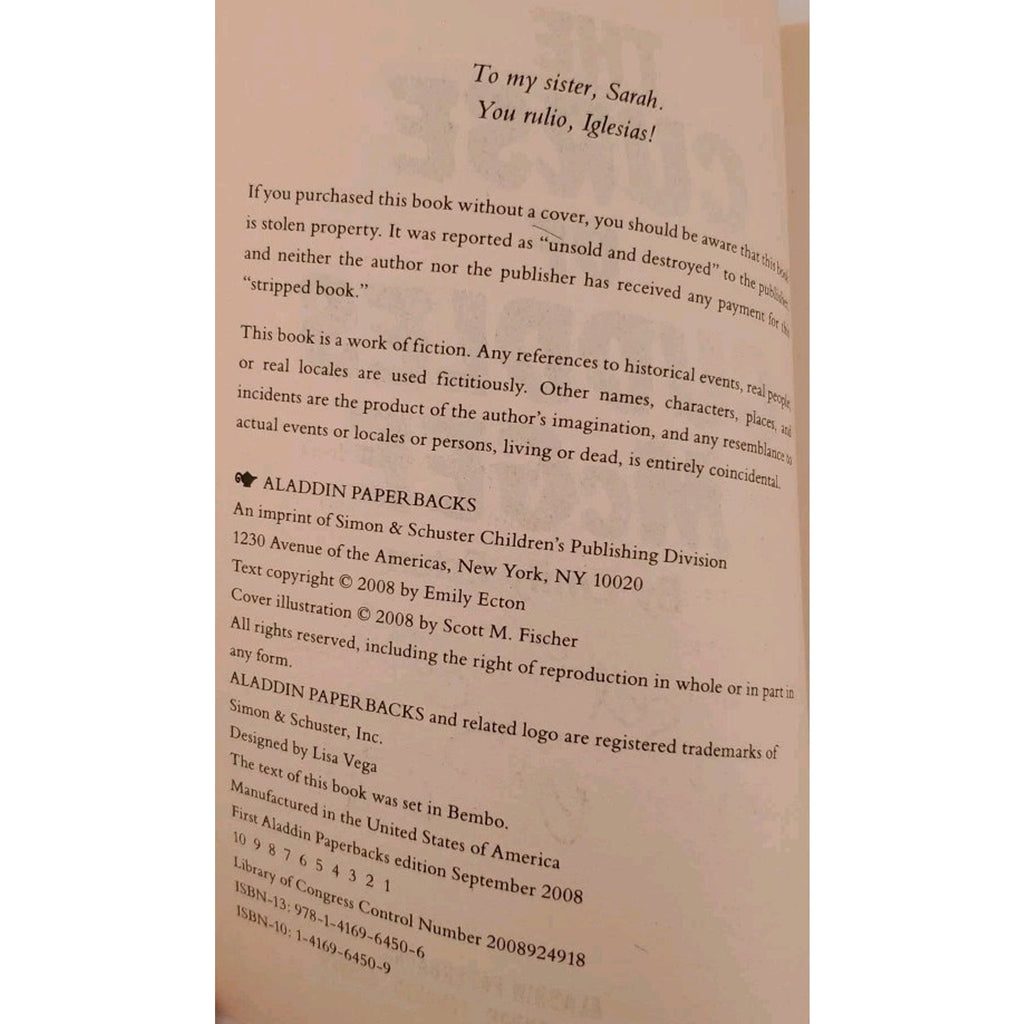 Curse of Cuddles Mcgee by Emily Ecton (2008, Trade Paperback)
