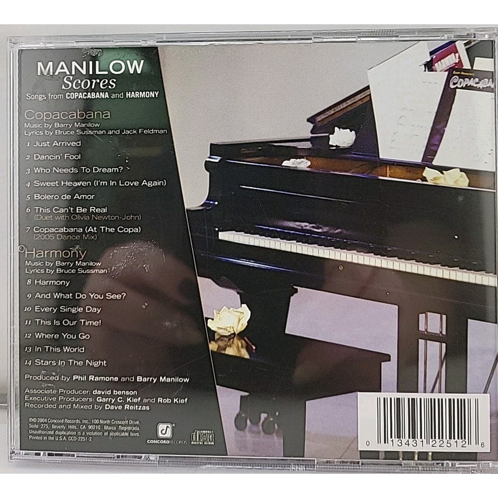 Scores-Songs from Copacabana and Harmony by Barry Manilow (CD, 2004)