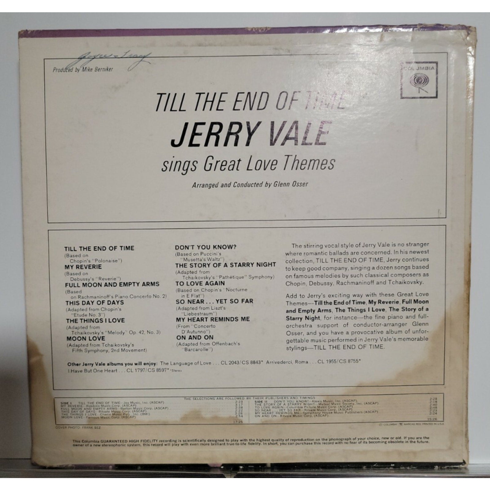 Jerry Vale – Till The End Of Time (Vinyl)