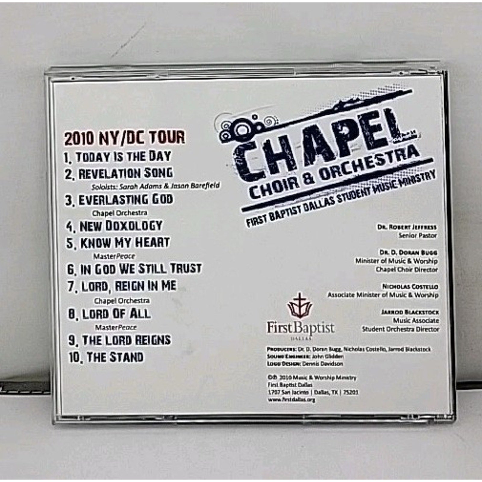 Chapel Choir & Orchestra 2010 NY/DC Tour CD