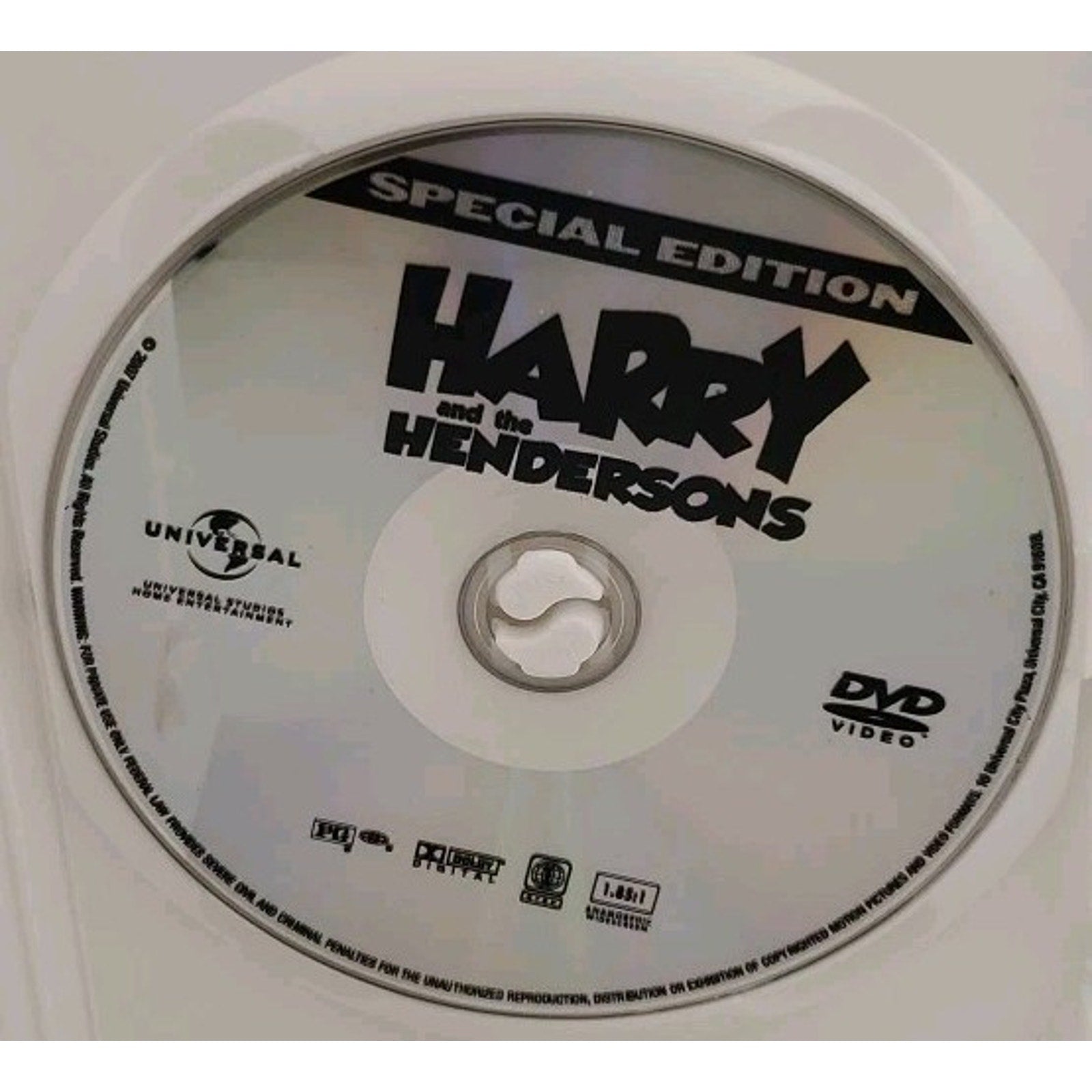 Harry and the Hendersons (DVD, 1987)