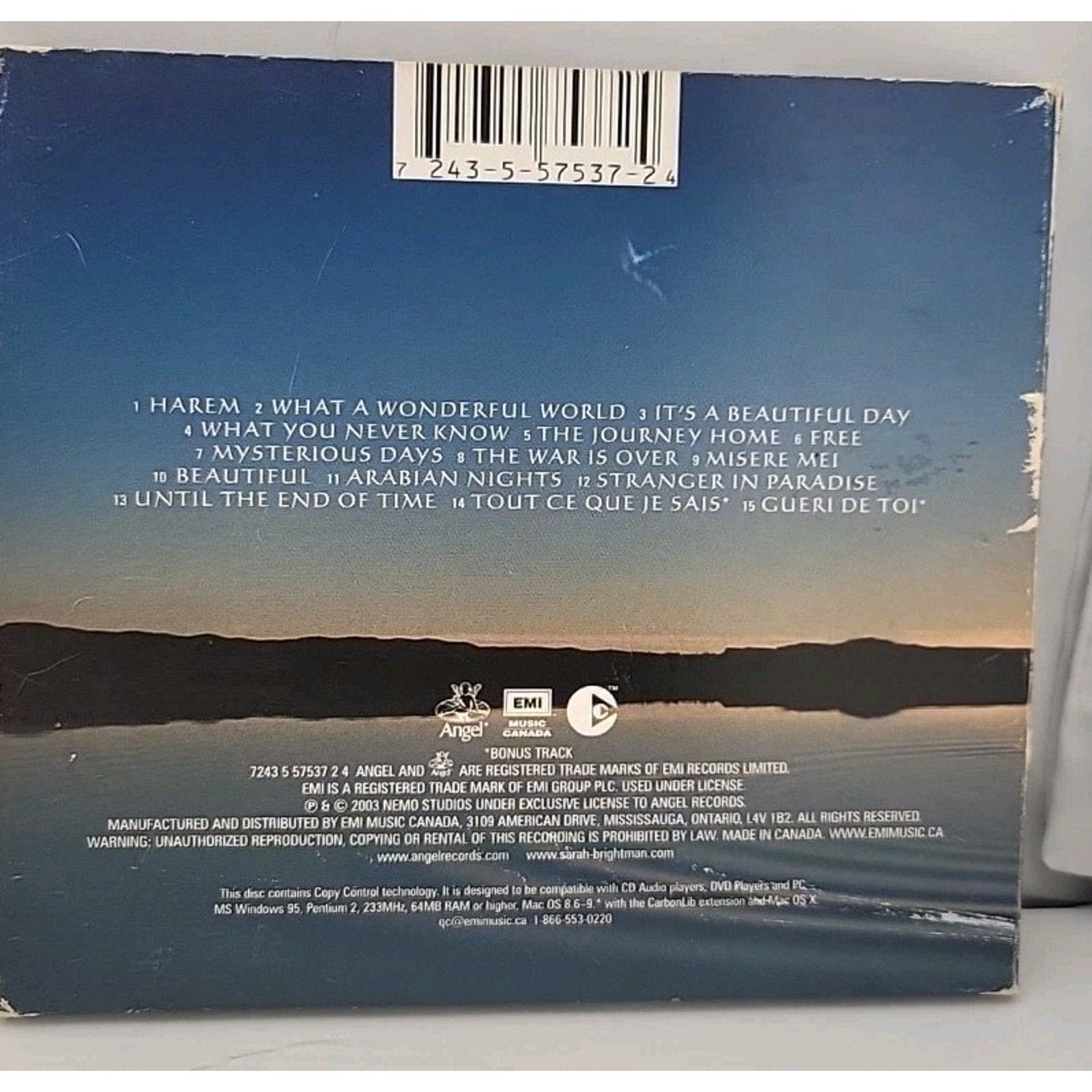 Harem by Sarah Brightman (CD, 2003)